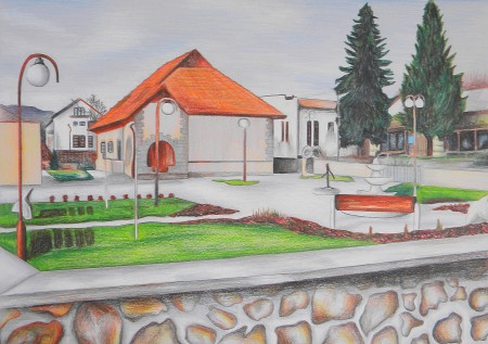 kresba krajinky podľa fotky